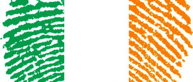 fingerprint in irish flag colours